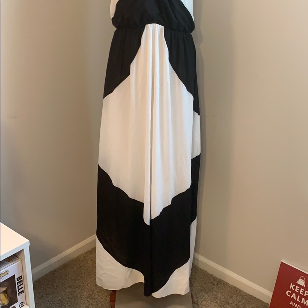 Chevron Color Block Maxi With Neon Collar - image 2